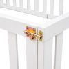 Full Size Wood Daybed Frame with Fence - White