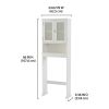 White 24.62 in. W Bathroom Space Saver;  3 Tiers;  Over the Toilet Storage Cabinet - White