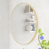 32&quot; Wall Circle Mirror Large Round Gold Farmhouse Circular Mirror for Wall Decor Big Bathroom Make Up Vanity Mirror Entryway Mirror - as Pic