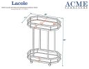 Lacole Serving Cart; Champagne & Mirror 98197 - as Pic