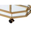 Lacole Serving Cart; Champagne & Mirror 98197 - as Pic