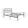 Metal Bed Frame Queen Size Standerd Bed Frame - BLACK