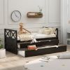 Multi-Functional Daybed with Drawers and Trundle - Espresso