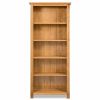 vidaXL 5-Tier Bookcase 23.6"x8.9"x55.1" Solid Oak Wood - Brown