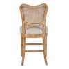 Farmhouse Dining Room Accent Chairs French Distressed Bedroom Barstools with Round Rattan Back Elegant Kitchen Chairs Side Chair; Set of 2 ; Rattan Ba