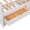 Multi-Functional Daybed with Drawers and Trundle - White