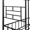 Metal House Bed Frame Full Size with Slatted Support No Box Spring Needed  - Black