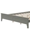 Modern  Solid Wood Queen Platform Bed - Gray