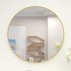 32&quot; Wall Circle Mirror Large Round Gold Farmhouse Circular Mirror for Wall Decor Big Bathroom Make Up Vanity Mirror Entryway Mirror - as Pic