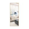 65&quot; x 24&quot; Full Length Mirror Hanging Standing or Leaning; Bedroom Mirror Floor Mirror Wall-Mounted Mirror with Alloy Frame; Gold - as Pic