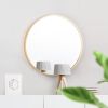 20&quot; Wall Circle Mirror Large Round Gold Farmhouse Circular Mirror for Wall Decor Big Bathroom Make Up Vanity Mirror Entryway Mirror - as Pic