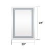 7 Size LED Bathroom Mirror Wall Mounted Vanity Mirror Anti-Fog Mirror Dimmable Lights with Touch Switch(Horizontal/Vertical) - 20"*28"