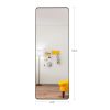 square rounded corners Full Length Mirror Floor Mirror Hanging Standing or Leaning; Bedroom Mirror Wall-Mounted Mirror Dressing Mirror with Black Alum