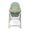 Convertible High Chair on Wheels with Removable Tray;  Height and Angle Adjustment for Baby And Toddler - Green