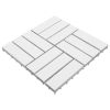 vidaXL Decking Tiles 10 pcs White 11.8"x11.8" Solid Acacia Wood - White