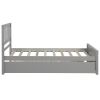 Twin size Platform Bed with Trundle - Gray