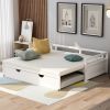 Extending Daybed with Trundle, Wooden Daybed with Trundle - White