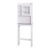 Modern Over The Toilet Space Saver Organization Wood Storage Cabinet for Home; Bathroom -White - White