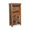 Sandy Shabby Reclaimed Wood Wine Rack Bar Cabinet - as Pic