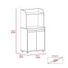 Charlotte 1-Shelf 2-Door Kitchen Pantry White - as Pic