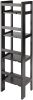 Black Winsome Wood Terry Shelving; Folding Bookcase ; Black - 20852