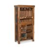 Sandy Shabby Reclaimed Wood Wine Rack Bar Cabinet - as Pic