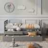 Multi-Functional Daybed with Drawers and Trundle - Gray