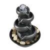 11.4inches Relaxation Water Fountain with Lights for Office and Home Decor - 11.4inches