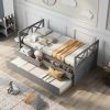 Multi-Functional Daybed with Drawers and Trundle - Gray