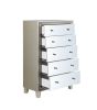 Sliverfluff Chest; Mirrored &amp; Champagne Finish BD00247 - as Pic