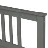 Wood Platform Bed with Headboard and Footboard, Twin - Gray