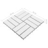 vidaXL Decking Tiles 10 pcs White 11.8"x11.8" Solid Acacia Wood - White