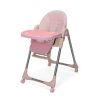 Convertible High Chair on Wheels with Removable Tray;  Height and Angle Adjustment for Baby And Toddler - pink