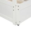 Extending Daybed with Trundle, Wooden Daybed with Trundle - White