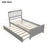 Twin size Platform Bed with Trundle - Gray