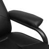 vidaXL Swivel Recliner with Ottoman Black Faux Leather - Black