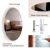 Frameless Beveled Wall Mounted Bathroom Mirror; HD Makeup Mirror; 25" Round Mirror - as Pic