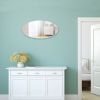 Frameless Beveled Wall Mounted Bathroom Mirror; HD Makeup Mirror; 25" Round Mirror - as Pic