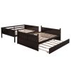 Full Over Full Bunk Bed with Twin Size Trundle - Espresso