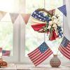 1pc; American National Day Wreath Independence Day Wreath Home Outdoor Decoration New Arrival Door Decoration; Independence Day Supplies - Independenc