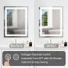 7 Size LED Bathroom Mirror Wall Mounted Vanity Mirror Anti-Fog Mirror Dimmable Lights with Touch Switch(Horizontal/Vertical) - 28"*36"