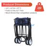 YSSOA Rolling Collapsible Garden Cart Camping Wagon; with 360 Degree Swivel Wheels &amp; Adjustable Handle; 220lbs Weight Capacity; Blue - as Pic