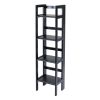 Black Winsome Wood Terry Shelving; Folding Bookcase ; Black - 20852