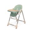 Convertible High Chair on Wheels with Removable Tray;  Height and Angle Adjustment for Baby And Toddler - Green