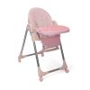 Convertible High Chair on Wheels with Removable Tray;  Height and Angle Adjustment for Baby And Toddler - pink