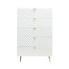 Gaines Chest; White High Gloss Finish BD01038 - as Pic