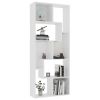 vidaXL Book Cabinet White 26.4"x9.4"x63.4" Engineered Wood - White