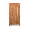 Sandy Shabby Reclaimed Wood Wine Rack Bar Cabinet - as Pic