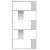 vidaXL Book Cabinet/Room Divider White 31.5"x9.4"x62.6" Engineered Wood - White