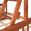 Twin-Over-Full Bunk Bed with Ladders and Two Storage Drawers - Walnut